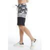image:imageFather Son Matching Spandex Hawaiian Beach Board Shorts with Elastic Tie and Pocket in Hawaiian Wave BlackMen Black