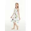 image:imageGirl Hawaiian Elastic Top Strap Dress in Pineapple Garden BlackPineapple Garden White