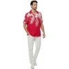 image:imageMatchable Couple Hawaiian Luau Shirt or Butterfly Dress in Indri PinkMen Indri Pink Navy
