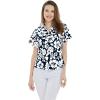 image:imageWomens Hawaiian Lady Aloha Shirt in Vintage Classic HibiscusVintage Classic Navy Hibiscus