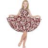 image:imageMatchable Family Hawaiian Tropical Luau Men Women Girl Boy Clothes in Classic Vintage Hibiscus BurgundyGirl Fit and Flare