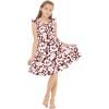 image:imageMatchable Family Hawaiian Tropical Luau Men Women Girl Boy Clothes in Classic Vintage Hibiscus BurgundyGirl Wrap
