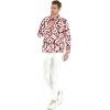 image:imageMatchable Family Hawaiian Tropical Luau Men Women Girl Boy Clothes in Classic Vintage Hibiscus BurgundyMen Long Sleeve