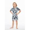 image:imageMatchable Family Hawaiian Tropical Luau Men Women Girl Boy Clothes in Classic Vintage Hibiscus NavyBoy Short Sleeve