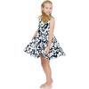image:imageMatchable Family Hawaiian Tropical Luau Men Women Girl Boy Clothes in Classic Vintage Hibiscus NavyGirl Fit and Flare