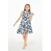 image:imageMatchable Family Hawaiian Tropical Luau Men Women Girl Boy Clothes in Classic Vintage Hibiscus NavyGirl Wrap