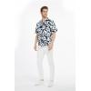 image:imageMatchable Family Hawaiian Tropical Luau Men Women Girl Boy Clothes in Classic Vintage Hibiscus NavyMen Short Sleeve