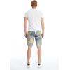 image:imageFather Son Matching Spandex Hawaiian Beach Board Shorts with Elastic Tie and Pocket in Yellow Palms in GrayMen Gray