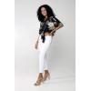 image:imageWomens Hawaiian Tie Front Crop Top Aloha Shirt in Pineapple GardenPineapple Garden Black