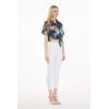 image:imageWomens Hawaiian Tie Front Crop Top Aloha Shirt in Pineapple GardenPineapple Garden Navy