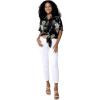 image:imageWomens Hawaiian Tie Front Crop Top Aloha Shirt in Pineapple GardenPineapple Garden Black