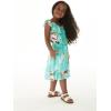 image:imageGirl Ruffle Wrap Hawaiian Luau Dress in Pineapple GardenPineapple Garden Turquoise