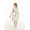 image:imageGirl Ruffle Wrap Hawaiian Luau Dress in Pineapple GardenPineapple Garden White