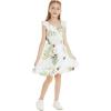 image:imageGirl Ruffle Wrap Hawaiian Luau Dress in Pineapple GardenPineapple Garden White