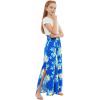 image:imageGirl Hawaiian Wide Leg Maxi Palazzo Pants in Hibiscus BlueHibiscus Blue