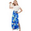image:imageGirl Hawaiian Wide Leg Maxi Palazzo Pants in Hibiscus BlueHibiscus Blue