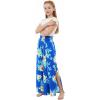 image:imageGirl Hawaiian Wide Leg Maxi Palazzo Pants in Hibiscus BlueHibiscus Blue