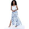 image:imageMatchable Couple Hawaiian Luau Shirt Smock Top Wide Legged Pants in Day Dream BloomWomen Midnight Bloom Wid Legged Pants