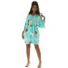 image:imageMatchable Couple Hawaiian Luau Shirt or Kimono in Pineapple Garden TurquoiseWomen Pineapple Garden Turquoise