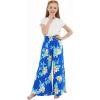 image:imageGirl Hawaiian Wide Leg Maxi Palazzo Pants in Hibiscus BlueHibiscus Blue