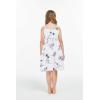 image:imageGirl Elastic Strap Empire Waist Dress in Classic Map White in White