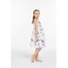 image:imageGirl Elastic Strap Empire Waist Dress in Classic Map White in White