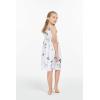 image:imageGirl Elastic Strap Empire Waist Dress in Classic Map White in White