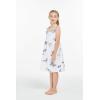 image:imageGirl Elastic Strap Empire Waist Dress in Classic Map White in White