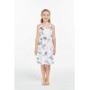 image:imageGirl Elastic Strap Empire Waist Dress in Classic Map White in White