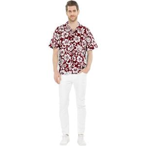 image:imageHawaii Hangover Hawaiian Shirt Aloha Shirt in Classic Hibiscus RedVintage Classic Hibiscus  Burgundy