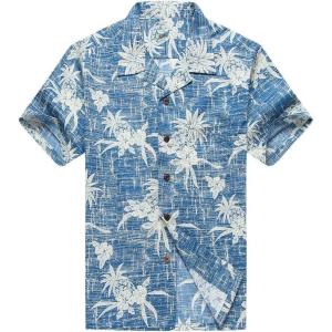 image:imageMens Hawaiian Shirt Aloha Shirt in New Classic DesignVintage Blue Pineapple Floral