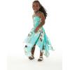 image:imageGirl Gypsy Uneven Bottom Hawaiian Luau Dress in Wispy Cereus BlackPineapple Garden Turquoise