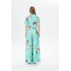image:imageWomens Hawaiian Wide Legged with Pockets Jumpsuit in Wispy CereusPineapple Garden Turquoise