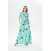 image:imageWomens Hawaiian Wide Legged with Pockets Jumpsuit in Wispy CereusPineapple Garden Turquoise
