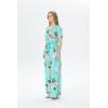image:imageWomens Hawaiian Wide Legged with Pockets Jumpsuit in Wispy CereusPineapple Garden Turquoise