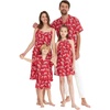 image:imageMatchable Family Hawaiian Luau Men Women Girl Boy Clothes in Tropical Jungle Red