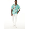 image:imageMatchable Couple Hawaiian Luau Shirt or Wide Legged with Pockets Jumpsuit in Pineapple Garden BurgundyMen Pineapple Garden Turquoise