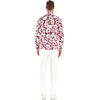 image:imageHawaii Hangover Mens Hawaiian Long Sleeve Shirt Aloha Shirt Flamingo in Love WhiteVintage Classic Hibiscus  Burgundy