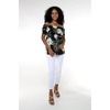 image:imageFamily Matching Hawaiian Clothes Wispy Cereus Black  Lightweight 100 rayon  Family matching outfits  Tropical floral print  Beach vacations  Luaus  Cruises  Family photosWomen Offshoulder Ruffle Top