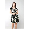 image:imageFamily Matching Hawaiian Clothes Wispy Cereus Black  Lightweight 100 rayon  Family matching outfits  Tropical floral print  Beach vacations  Luaus  Cruises  Family photosWomen Short Rahee