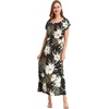 image:imageFamily Matching Hawaiian Clothes Wispy Cereus Black  Lightweight 100 rayon  Family matching outfits  Tropical floral print  Beach vacations  Luaus  Cruises  Family photosWomen Cap Sleeve