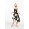 image:imageFamily Matching Hawaiian Clothes Wispy Cereus Black  Lightweight 100 rayon  Family matching outfits  Tropical floral print  Beach vacations  Luaus  Cruises  Family photosGirl Halter