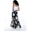 image:imageFamily Matching Hawaiian Clothes Wispy Cereus Black  Lightweight 100 rayon  Family matching outfits  Tropical floral print  Beach vacations  Luaus  Cruises  Family photosWomen Wide Leg Pants