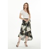 image:imageFamily Matching Hawaiian Clothes Wispy Cereus Black  Lightweight 100 rayon  Family matching outfits  Tropical floral print  Beach vacations  Luaus  Cruises  Family photosWomen Wrap Ruffle Skirt