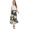 image:imageFamily Matching Hawaiian Clothes Wispy Cereus Black  Lightweight 100 rayon  Family matching outfits  Tropical floral print  Beach vacations  Luaus  Cruises  Family photosWomen Wrap Ruffle Skirt