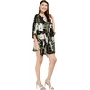 image:imageFamily Matching Hawaiian Clothes Wispy Cereus Black  Lightweight 100 rayon  Family matching outfits  Tropical floral print  Beach vacations  Luaus  Cruises  Family photosWomen Short Poncho
