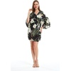 image:imageFamily Matching Hawaiian Clothes Wispy Cereus Black  Lightweight 100 rayon  Family matching outfits  Tropical floral print  Beach vacations  Luaus  Cruises  Family photosWomen Kimono Cardigan