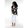 image:imageFamily Matching Hawaiian Clothes Wispy Cereus Black  Lightweight 100 rayon  Family matching outfits  Tropical floral print  Beach vacations  Luaus  Cruises  Family photosWomen Offshoulder Ruffle Top