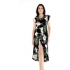 image:imageFamily Matching Hawaiian Clothes Wispy Cereus Black  Lightweight 100 rayon  Family matching outfits  Tropical floral print  Beach vacations  Luaus  Cruises  Family photosWomen Wrap Ruffle