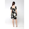 image:imageFamily Matching Hawaiian Clothes Wispy Cereus Black  Lightweight 100 rayon  Family matching outfits  Tropical floral print  Beach vacations  Luaus  Cruises  Family photosWomen Short Rahee